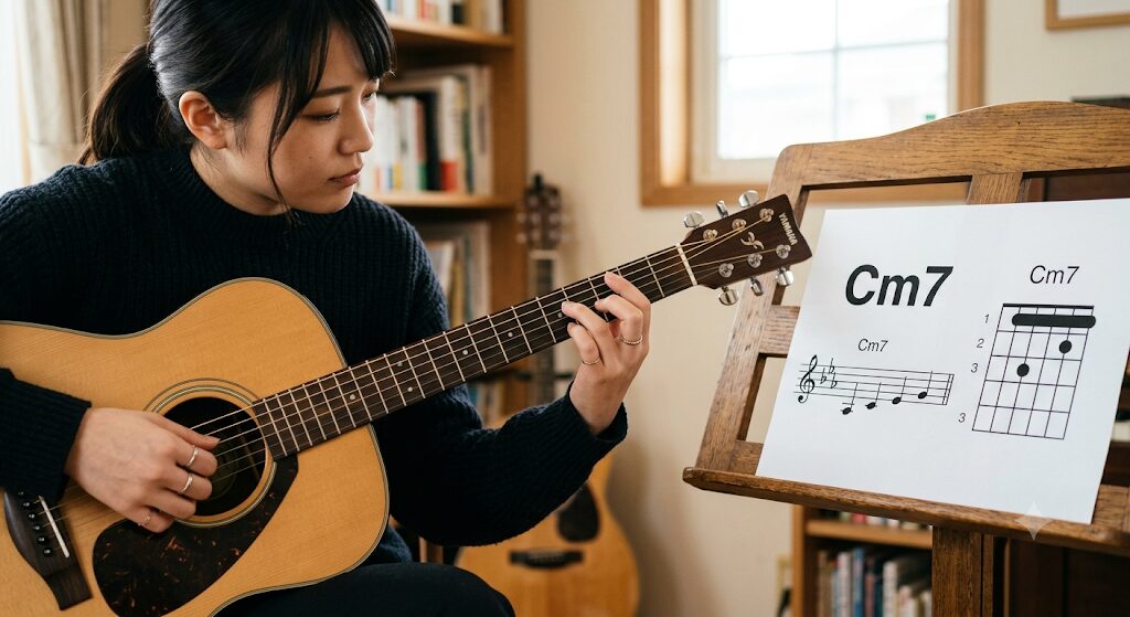 ギター　Cm7コードの押さえ方とボイシング