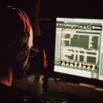 ミックス作業中の風景