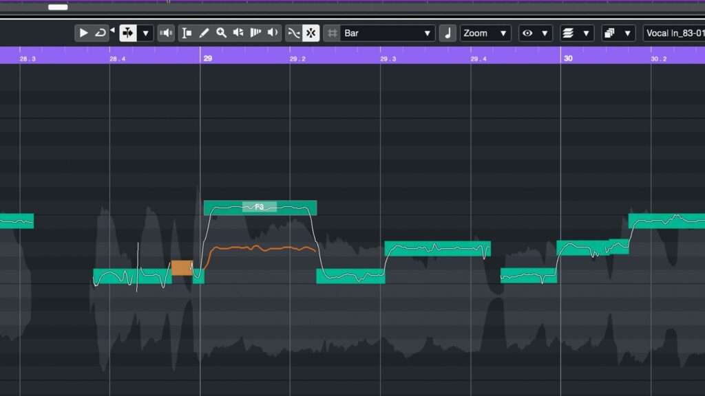 VariAudio3　編集画面