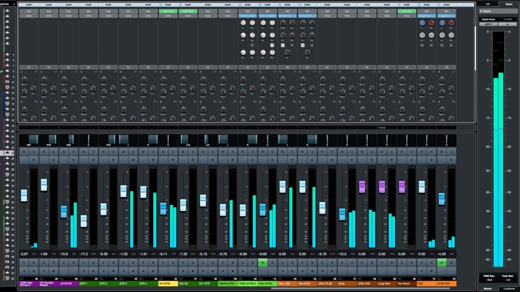 Cubase ミキサートラック画面