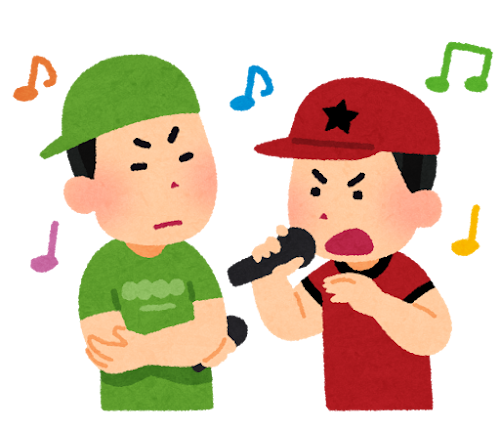 ラップバトルをしている2人