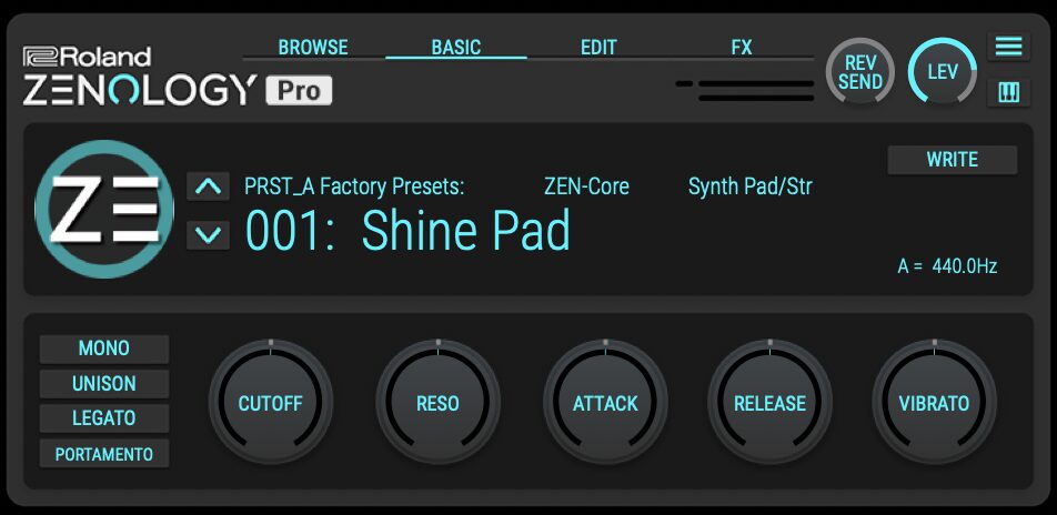 ZENOLOGY PRO Basic画面