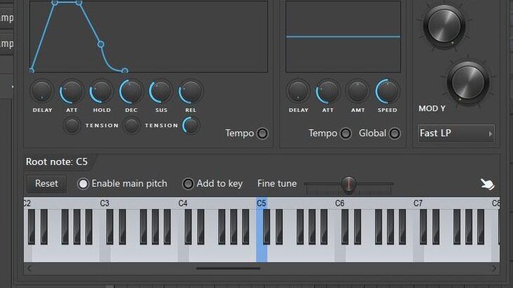 FL Studio サンプラー ルートキー指定